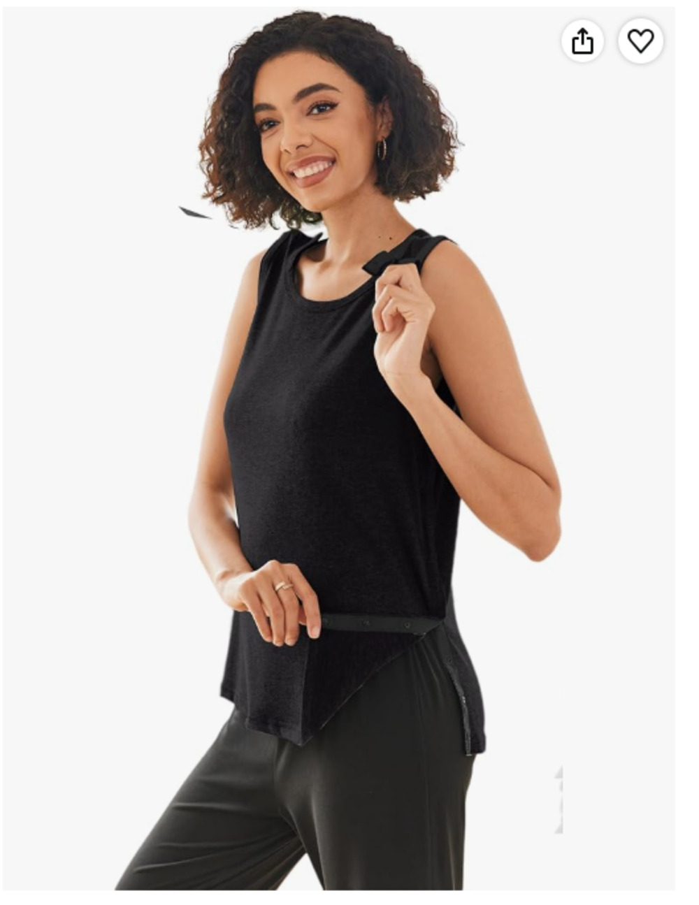 Deyeek Womens Tear Away Snap Button Tops